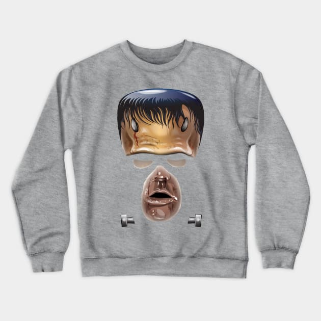 Horror Head Design Crewneck Sweatshirt by Mako Design 